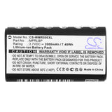 Wisycom MPR52-ENG Battery 3.7V 2000mAh - Compatible Replacement