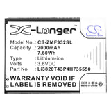 ZTE WiFi5 MF932 Battery 3.8V 2000mAh - Compatible Replacement