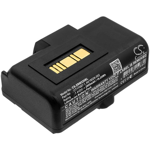 Zebra RW320 Battery 7.4V 2600mAh - Compatible Replacement