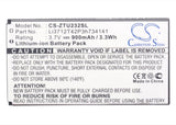 ZTE X920 Battery 3.7V 900mAh - Compatible Replacement