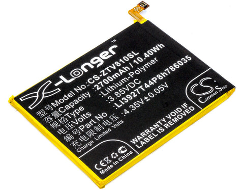 ZTE Blade V8 Battery 3.85V 2700mAh - Compatible Replacement