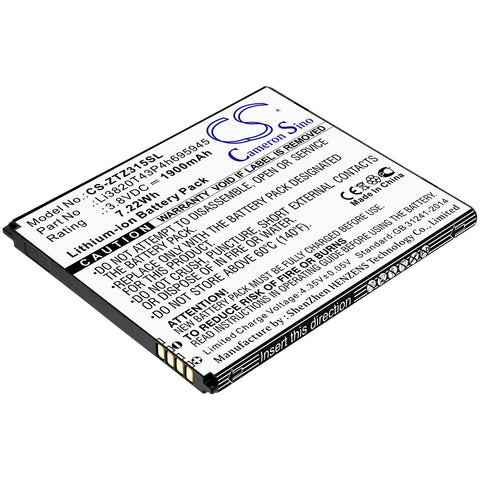 ZTE Blade Vantage 2 Battery 3.8V 1900mAh Li-Ion - Compatible Replacement