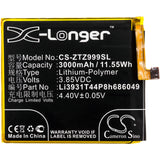 ZTE Axon M LTE-A Battery 3.85V 3000mAh - Compatible Replacement