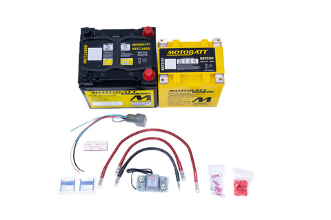 Motobatt Dual Battery Kit with batteries- Polaris DBKQM-P01 RZR, Razor, Ranger XP 800, 900,1000