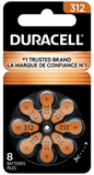 Duracell Size 312 Hearing Aid Batteries - DA312B6 EasyTab - 60 Battery Box