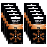 Duracell Size 312 Hearing Aid Batteries - DA312B6 EasyTab - 60 Battery Box