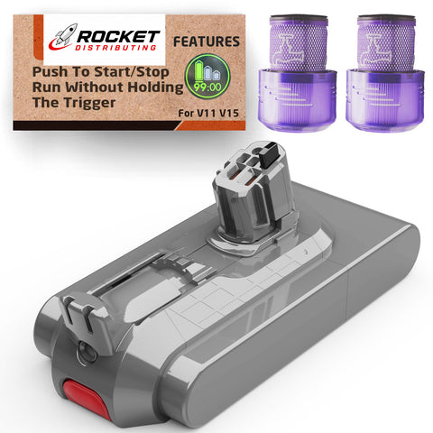 Dyson V15 Detect Battery Replacement for Cordless Vacuum - CLICK IN VERSION