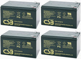 CSB EVH12150F2 Battery - 12V 15Ah AGM .250" Terminals - EVH 12150 F2 - 4 Pieces
