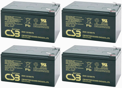 CSB EVH12150F2 Battery - 12V 15Ah AGM .250" Terminals - EVH 12150 F2 - 4 Pieces