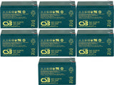 CSB EVX 12120 F2 Battery - 12 Volt 12 Amp Hour - .250" Terminals - 6 Pieces