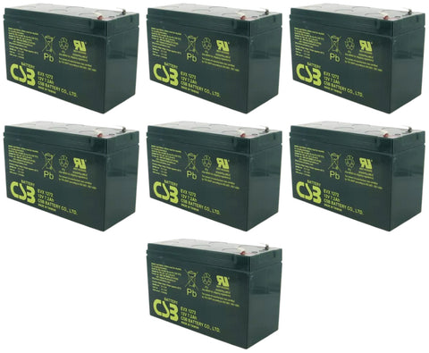CSB EVX 1272 F2 Battery - 12 Volt 7.2 Amp Hour - .250" Terminals - 10 Pieces