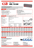 CSB HRL 1210W F2FR Battery - HRL1210WF2FR