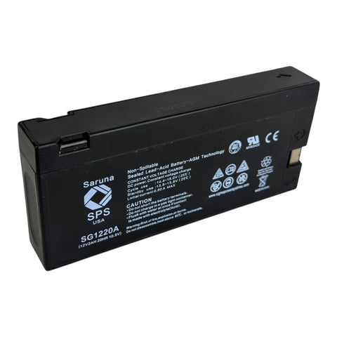 Sigma SG1220A 12V 2Ah AGM battery, label and terminal view