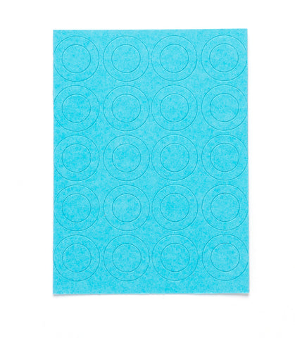 18650 Battery Terminal Insulators - 20pcs - Light Blue Paper
