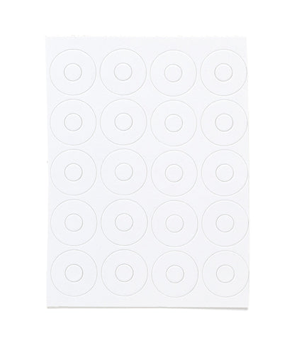18650 Battery Terminal Insulators - 20pcs - Matte White - Button Top Paper