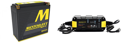 Motobatt Maintenance Charger MBRC35 with MH51814 Hybrid Lithium Battery
