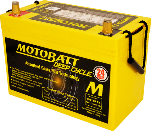 Motobatt MB115-12 12V AGM Deep Cycle Battery