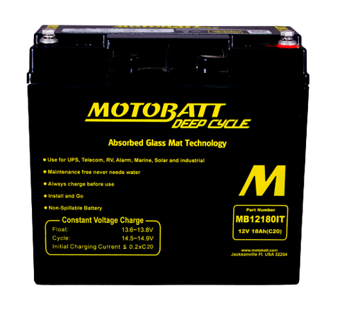 Motobatt MB12180IT 12V AGM Battery