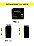 Motobatt MB12180IT 12V AGM Battery