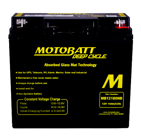 Motobatt MB12180NB 12V AGM Battery