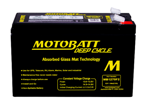 Motobatt MB1270F2 12V VRLA Battery