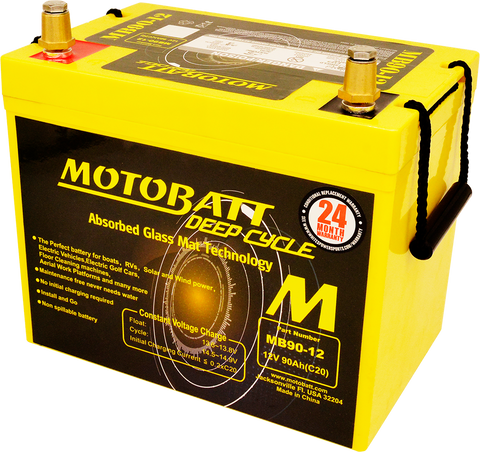 Motobatt MB90-12 12V AGM Deep Cycle Battery