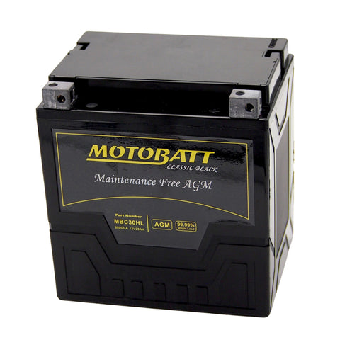 Motobatt MBC30HL Battery - Sealed AGM Classic Black