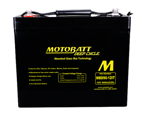 Motobatt MBD9012IT 12V AGM Deep Cycle Battery