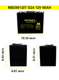 Motobatt MBD9012IT 12V AGM Deep Cycle Battery