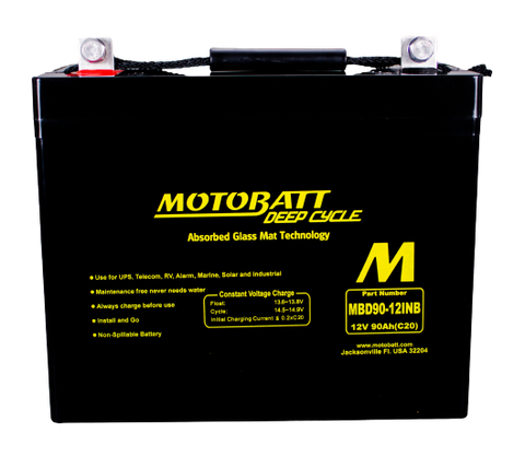 Motobatt MBD9012NB 12V AGM Deep Cycle Battery