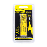 Nitecore NL2145HP 21700 4500mAh 15A Battery - Protected Button Top, product view 4