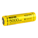 Nitecore NL2150 5000mAh 21700 Battery - Protected Button Top, product view 2