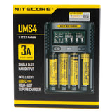 Nitecore UMS4 4 Channel Digital Battery Charger, product view 4