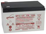 Enersys Genesis NP12-12T Battery - 12 Volt 12 Ah (.250" Terminals)