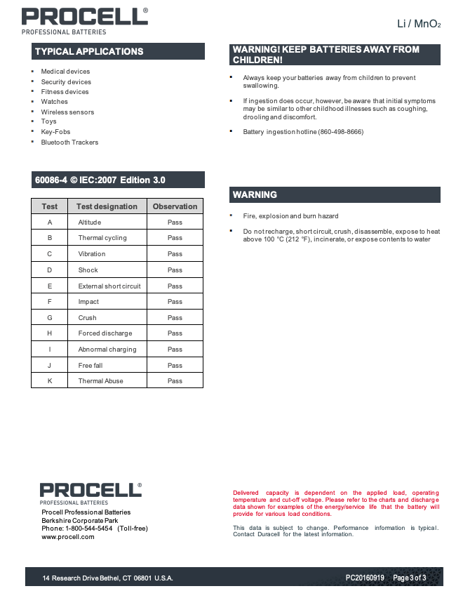 Duracell ® Procell ® PC2016 Battery (200 Pieces) – RocketDistributing.com