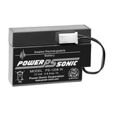 Power Sonic PS-1208 W Battery - 12 Volt 0.8 Amp Hour w/Connector