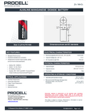 Duracell ® Procell ® Intense Power C Alkaline Battery PX1400 (72 Pieces)