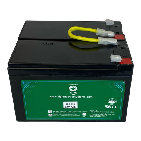 Sigma SG-RBC5 24V 7Ah APC RBC5 compatible replacement pack with series jumper