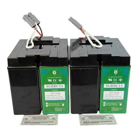 SG-RBC11 battery two-module set compatible with APC SU2200XLI