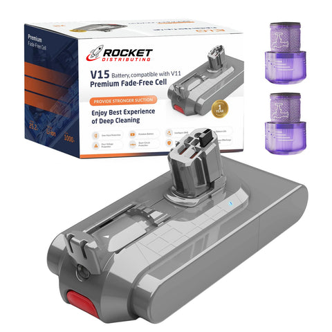 Dyson 970938-01 Battery Replacement for Cordless Vacuum - CLICK IN VERSION
