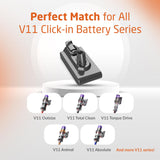 Dyson 970938-01 Battery Replacement for Cordless Vacuum - CLICK IN VERSION