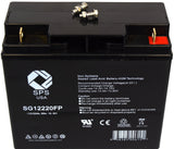 Sigma SG12220FP 12V 22Ah AGM battery, label and terminal view
