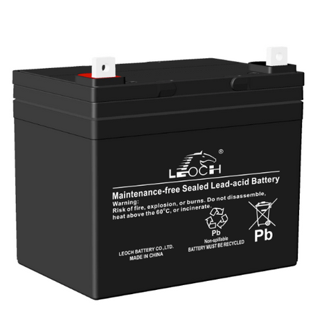 Leoch LP12-35 Battery - 12V 35Ah - Nut & Bolt Terminals
