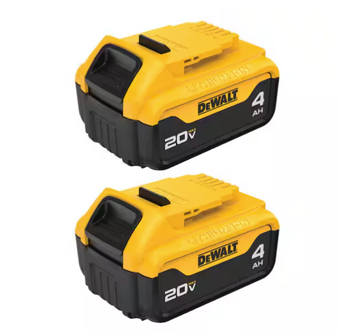 DCB204 - DCB204-2 Dewalt 20 Volt 4Ah Max Battery - 2 Pack - OEM