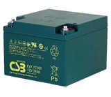 CSB EVX 12260 Battery - 12 Volt 26 Amp Hour - Recessed Nut & Bolt Terminals - 2 Pieces