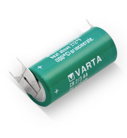 Varta CR2/3AA S PCBD Battery - 3 Volt 1350mAh Lithium - 3 Pin (1 + Pos / 2 - Neg)