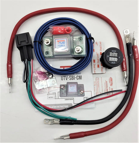 Motobatt Tru am Dual Battery Kit-UTV-SBI-CM with Cables and Voltage Meter