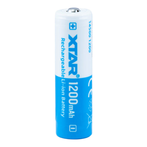 XTAR 14500 1200mAh Battery - Protected Button Top