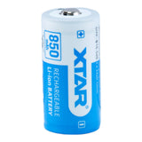 XTAR 16340 850mAh Battery - Protected Button Top