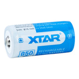 XTAR 16340 850mAh Battery - Protected Button Top, product view 2